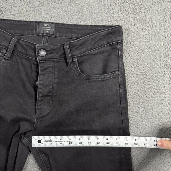 NEUW Denim Jeans Mens 34x32 Black Iggy Skinny Fit Stretch Casual - Picture 13 of 16